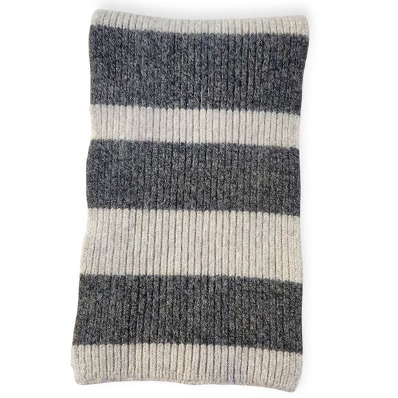 100% Lambswool Gap Old Money Striped Warm Winter Scarf Mens - Picture 2 of 5